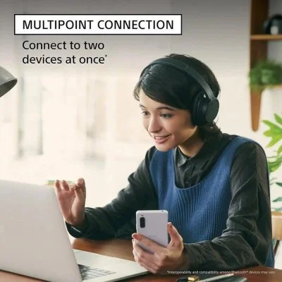 Sony Noise Canceling Wireless Headphones Bluetooth with Microphone - Black